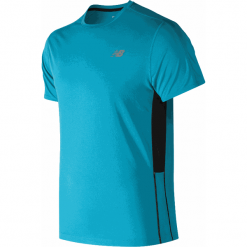 New Balance MT73061CAD. Niebieskie podkoszulki męskie New Balance, na jesień, m, bez wzorów, z materiału, sportowe, bez kołnierzyka, bez rękawów. Za 69,99 zł.