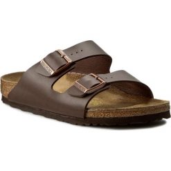 Klapki BIRKENSTOCK - Arizona 0051703 Dark Brown. Pomarańczowe klapki damskie Birkenstock, bez wzorów, ze skóry ekologicznej, bez obcasa. Za 269,00 zł.