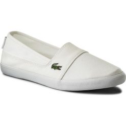 Tenisówki LACOSTE - Marice Bl 2 Spw 7-32SPW0142001 Wht. Białe półbuty damskie Lacoste, bez wzorów, z gumy, bez zapięcia. W wyprzedaży za 239,00 zł.