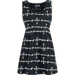 Gothicana by EMP Restless Top damski czarny. Czarne bluzki damskie marki Gothicana by EMP, xl, z nadrukiem, bez kołnierzyka, bez rękawów. Za 94,90 zł.