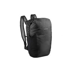 Plecak kompaktowy trekkingowy podróżny 20 L | TRAVEL 100. Czarne plecaki męskie FORCLAZ, bez wzorów, z elastanu. Za 49,99 zł.