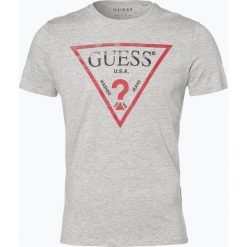 Guess Jeans - T-shirt męski, szary. Szare t-shirty męskie marki Guess Jeans, xl, z nadrukiem, z bawełny, sportowe, bez kołnierzyka. Za 129,95 zł.