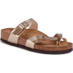 Japonki BIRKENSTOCK - Mayari 1016417 Gold. Żółte klapki damskie Birkenstock, bez wzorów, ze skóry ekologicznej, bez obcasa. W wyprzedaży za 219,00 zł.