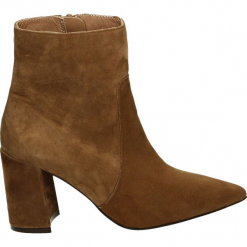 Botki - 8087101 BAMBI. Brązowe botki damskie na zamek Venezia, ze skóry. Za 219,00 zł.