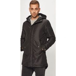 Jack & Jones - Kurtka. Czarne płaszcze męskie Jack & Jones, xxl, bez wzorów, z poliesteru, długie, z kapturem. W wyprzedaży za 239,90 zł.