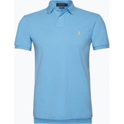 Polo Ralph Lauren - Męska koszulka polo, niebieski. Szare koszulki polo marki Polo Ralph Lauren, l, z bawełny, button down, z długim rękawem. Za 449,95 zł.