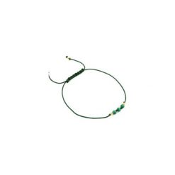 Bransoletka Malachit Sznurek złoto. Zielone bransoletki damskie Brazi druse jewelry, z nylonu, z malachitem, srebrne. Za 70,00 zł.