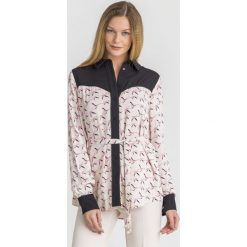 KOSZULA Twinset. Różowe koszule damskie Twinset, w paski, z wiskozy. Za 395,00 zł.