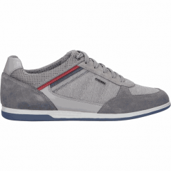 Geox Męskie tenisówki U Renan Grey U824GB-02211-C1005 (rozmiar 40). Szare trampki męskie Geox, bez wzorów, bez zapięcia. W wyprzedaży za 321,00 zł.