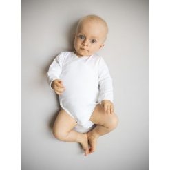 Body kimono z długim rękawem BAMBOO BIEL 56. Body niemowlęce NANAF ORGANIC, bez wzorów, z długim rękawem. Za 59,99 zł.