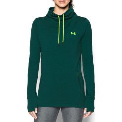 Bluzy sportowe damskie: Under Armour Bluza damska Featherweight Fleece Slouch zielona r.M (1293020-919)