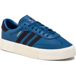 Buty adidas - Sambarose W BD7685 Legmar/Cblack/Owhite. Niebieskie buty sportowe damskie Adidas, bez wzorów, ze skóry, sportowe. W wyprzedaży za 249,00 zł.