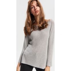 Sweter z błyszczącą nitką - Szary. Szare swetry klasyczne damskie Reserved, l. Za 79,99 zł.