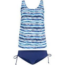 Tankini (2 części) bonprix biało-niebieski w paski. Białe stroje kąpielowe damskie bonprix, w paski. Za 99,99 zł.