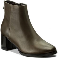 Botki EDEO - 3099-886 Zielony. Zielone botki damskie na obcasie marki Edeo, ze skóry. W wyprzedaży za 249,00 zł.