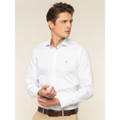 Koszula Tommy Hilfiger Tailored Poplin Dot Classic TT0TT06635. Niebieskie koszule męskie Tommy Hilfiger Tailored, m, bez wzorów, z bawełny, casualowe, bez kołnierzyka, bez rękawów. W wyprzedaży za 219,00 zł.