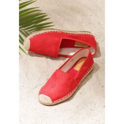 Czerwone Espadryle Ballet. Czerwone espadryle damskie Inny, bez wzorów, bez obcasa, na płaskiej podeszwie. Za 59,99 zł.