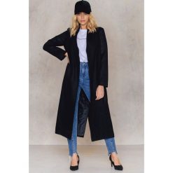 Płaszcze damskie: NA-KD Trend Kimonowy płaszcz – Black