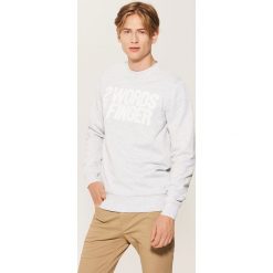 Bluza z napisem - Jasny szar. Szare bluzy męskie rozpinane marki Reserved, l. Za 99,99 zł.
