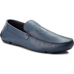 Mokasyny VERSACE COLLECTION - V900710 VM00011 V410 Blue Navy. Niebieskie mokasyny męskie Versace Collection, z materiału. W wyprzedaży za 1129,00 zł.