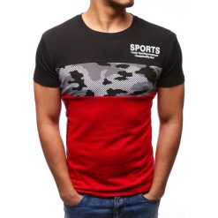 T-shirty męskie z nadrukiem: T-shirt męski z nadrukiem czarny (rx2734)