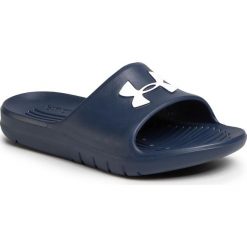 Klapki UNDER ARMOUR - Ua Core Pth Sl 3021286-400 Nvy. Niebieskie klapki damskie Under Armour, bez wzorów, z tworzywa sztucznego, bez obcasa. Za 79,00 zł.