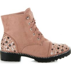 Zamszowe workery Dissemble. Brązowe workery damskie marki Ideal Shoes, z zamszu. Za 139,00 zł.