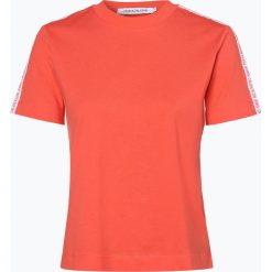 Calvin Klein Jeans - T-shirt damski, czerwony. Czerwone t-shirty damskie Calvin Klein Jeans, s, bez wzorów, z bawełny, bez kołnierzyka. Za 129,95 zł.