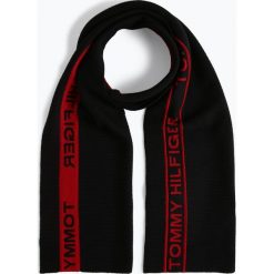 Tommy Hilfiger - Szalik męski, niebieski. Niebieskie szaliki męskie TOMMY HILFIGER, z napisami, z wełny. Za 299,95 zł.
