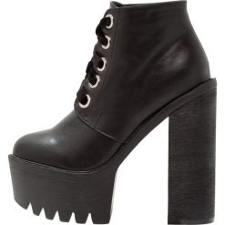 Botki damskie: Lost Ink DOLLAR SUPER PLATFORM Botki na obcasie black