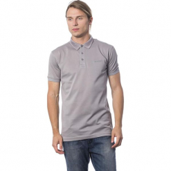 Koszulka polo w kolorze szarym. Szare koszulki polo marki Roberto Cavalli, Trussardi, l, z haftami. W wyprzedaży za 319,95 zł.
