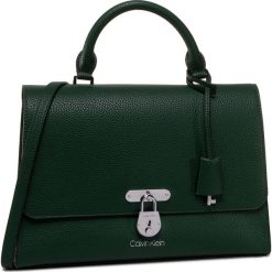 Torebka CALVIN KLEIN - Dressed Business Top Handle Md K60K606767 LF7. Zielone topy damskie Calvin Klein, s, bez wzorów, ze skóry ekologicznej, z klasycznym kołnierzykiem. Za 749,00 zł.