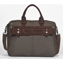 TORBA NA LAPTOPA MĘSKA. Pomarańczowe torby męskie skórzane Top Secret, w paski, ze skóry, biznesowe, małe. W wyprzedaży za 59,99 zł.