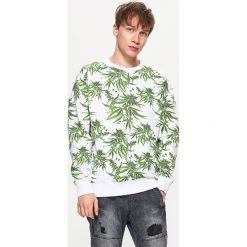 Bluzy męskie: Bluza z nadrukiem roślinnym - Biały