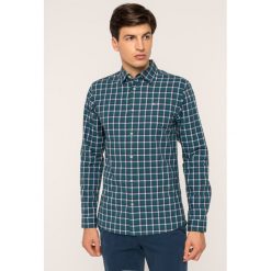 Koszula Tommy Jeans Tjm Essential Brushed DM0DM06939. Zielone koszule męskie Tommy Jeans, m, bez wzorów, z bawełny, casualowe, bez kołnierzyka, bez rękawów. W wyprzedaży za 169,00 zł.
