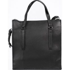 Shopper bag damskie: Skórzany shopper bag „FortyThree” w kolorze czarnym – 32 x 34 x 12,5 cm