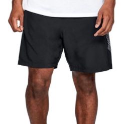 Under Armour Woven Graphic Shorts 1309651-003. Czarne spodenki i szorty męskie Under Armour, m, bez wzorów, z poliesteru. W wyprzedaży za 99,99 zł.