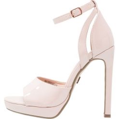 Rzymianki damskie: Lost Ink Wide Fit BENNY ANKLE STRAP SANDAL Sandały na obcasie nude