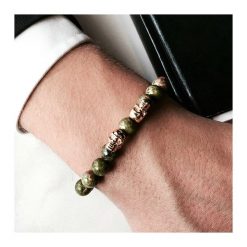 Bransoletka męska GREEN GENT. Zielone bransoletki męskie DIZARRO, z kryształem, złote. Za 190,00 zł.