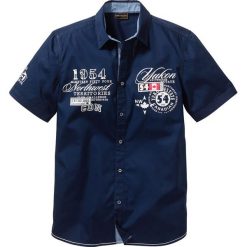 Koszula z krótkim rękawem bonprix ciemnoniebieski. Niebieskie koszule męskie marki bonprix, xl, z krótkim rękawem. Za 54,99 zł.