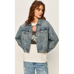 Levi's - Kurtka jeansowa. Czerwone kurtki damskie Levi's®, s, bez wzorów, z bawełny, krótkie, bez kaptura. Za 349,90 zł.