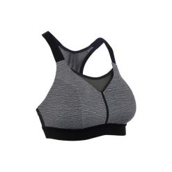 Stanik do biegania CONFORT. Czarne biustonosze sportowe damskie KALENJI, xl, bez wzorów, z elastanu, do biegania. Za 69,99 zł.