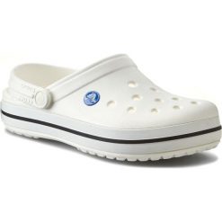 Klapki CROCS - Crocband 11016 White. Białe klapki damskie Crocs, bez wzorów, z tworzywa sztucznego, bez obcasa. W wyprzedaży za 169,00 zł.
