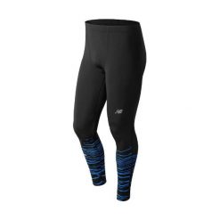 Legginsy do biegania męskie NEW BALANCE IMPACT TIGHT PRINT / MP71229BPT. Spodnie męskie New Balance, m, bez wzorów. Za 249,99 zł.
