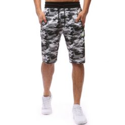 Spodenki i szorty męskie: Spodenki dresowe męskie camo szare (sx0608)