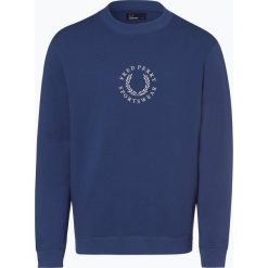 Fred Perry - Męska bluza nierozpinana, niebieski. Niebieskie bluzy męskie Fred Perry, s, z haftami, bez kołnierzyka, bez rękawów, bez kaptura. Za 499,95 zł.
