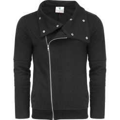 Bluza męska czarna Recea. Czarne bluzy męskie Recea, s, bez wzorów, z bawełny, z kapturem, bez rękawów, bez kaptura. Za 49,99 zł.