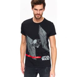 T-SHIRT STAR WARS. Czarne t-shirty męskie marki Top Secret, na lato, xxl, z nadrukiem, z bawełny. W wyprzedaży za 29,99 zł.