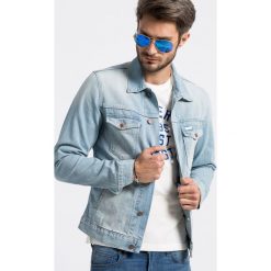 Wrangler - Kurtka. Niebieskie płaszcze męskie marki Wrangler, xxl, bez wzorów, z bawełny, krótkie, bez kaptura. W wyprzedaży za 239,90 zł.