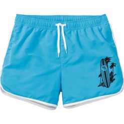 Szorty plażowe Regular Fit bonprix turkusowo-biały. Niebieskie spodenki i szorty męskie bonprix, na plażę, xl, bez wzorów. Za 54,99 zł.